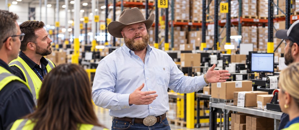 Michael Nooner, The 3PL Cowboy, walking a fulfillment operation with a brand's team