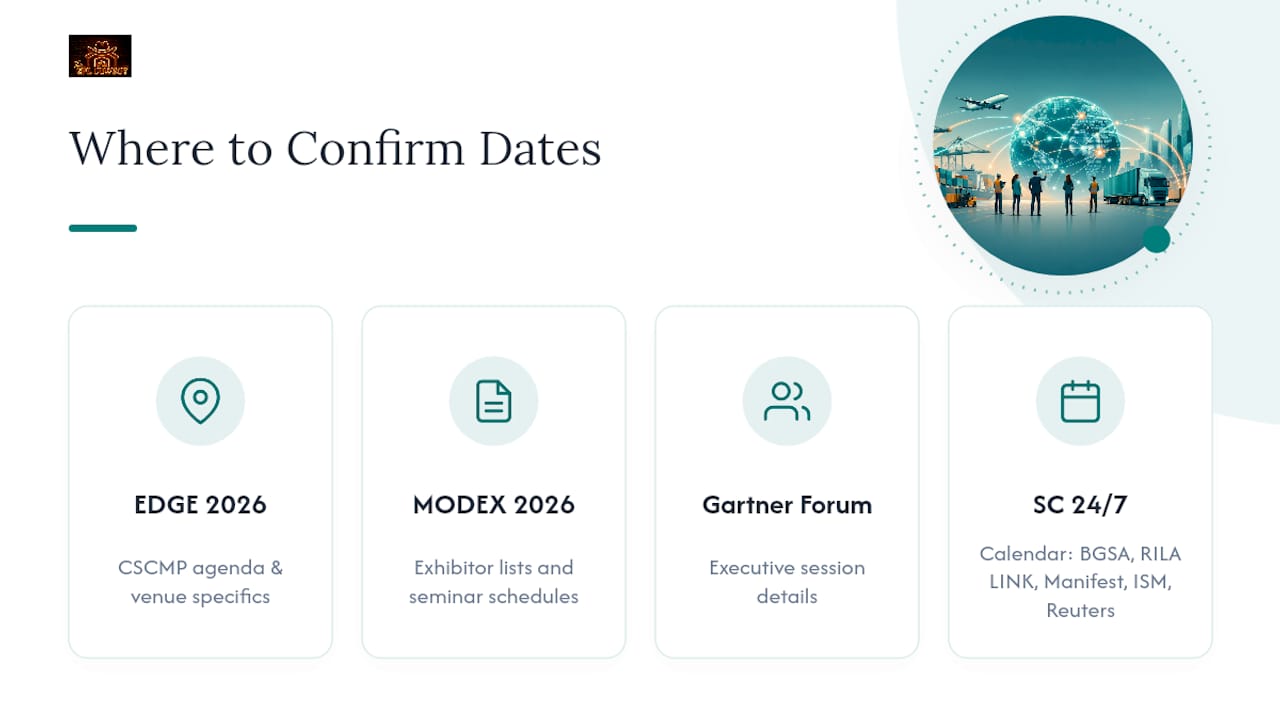 Where to Confirm Dates and Agendas — overview diagram