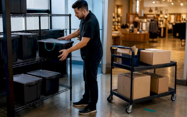 Retail backroom handling omnichannel orders