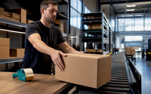 Carton moving through fulfillment operations