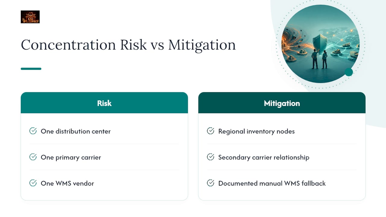 Fulfillment network disruption risk map