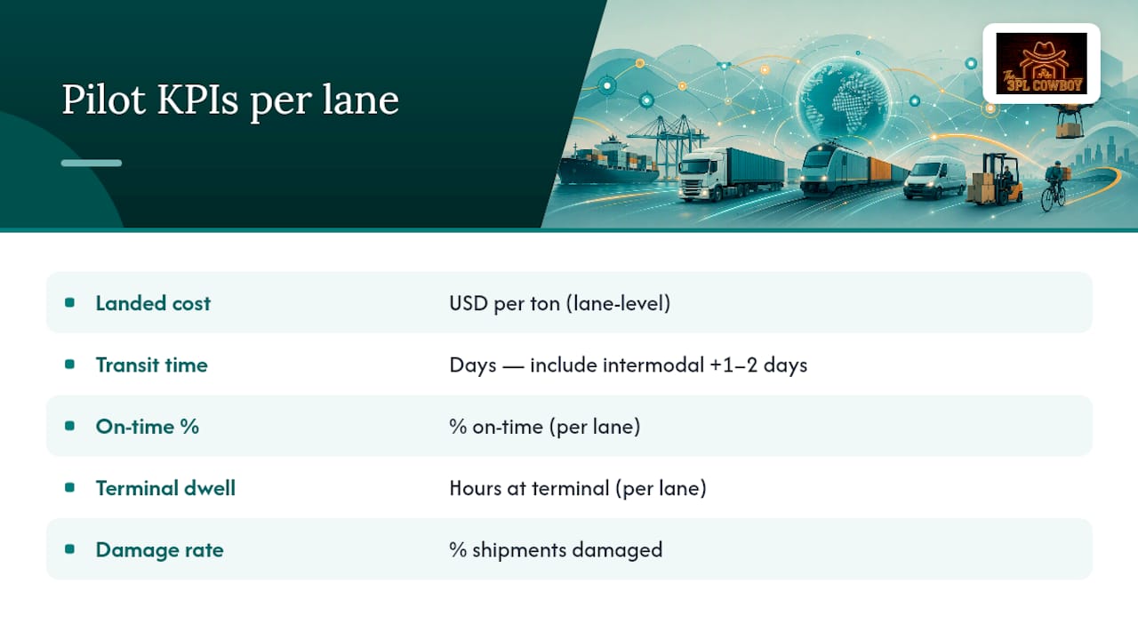 Five metrics for comparing mode shift lanes