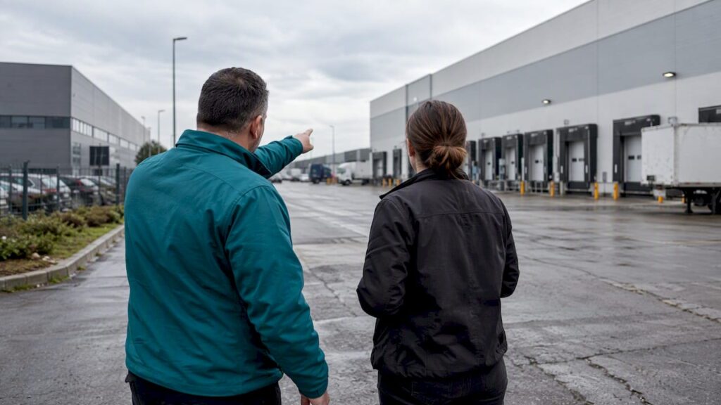 Decision makers compare candidate distribution center sites