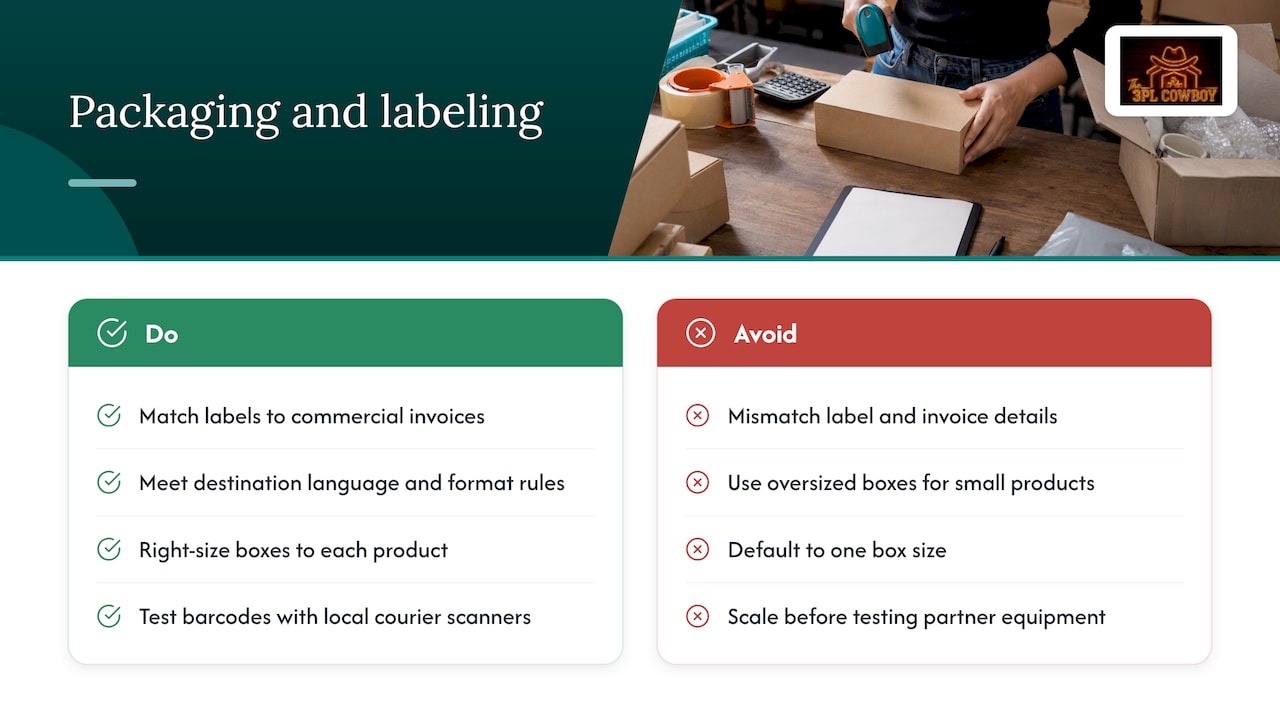 Packaging and Labeling Requirements for Cross Border Shipments — overview diagram