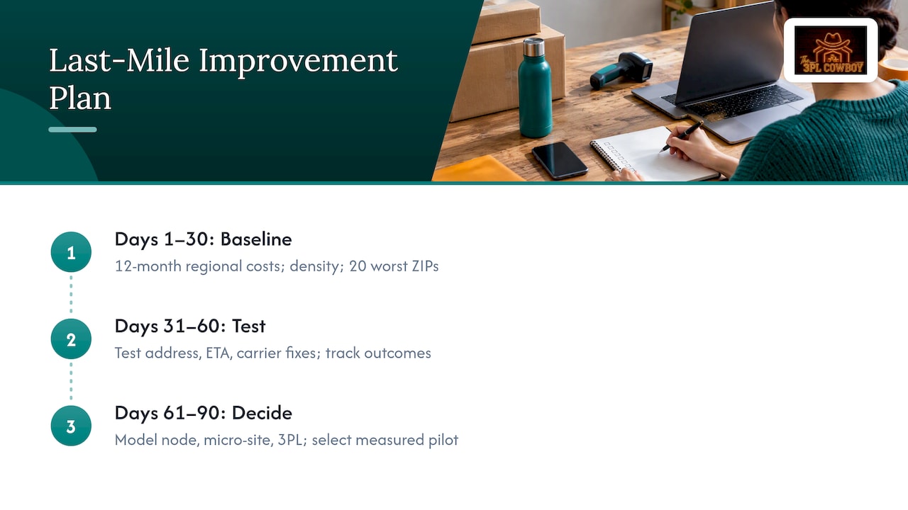 Three stages of a 90-day delivery improvement plan
